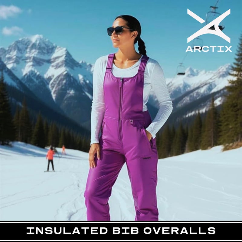 Arctix Women's Essential Insulated Bib Overalls, Amethyst, Small Short - Image 4